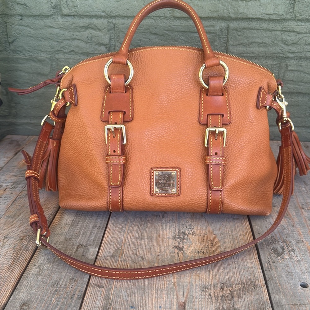 Dooney & Bourke Tan Leather Bristol Satchel - Picture 12 of 12